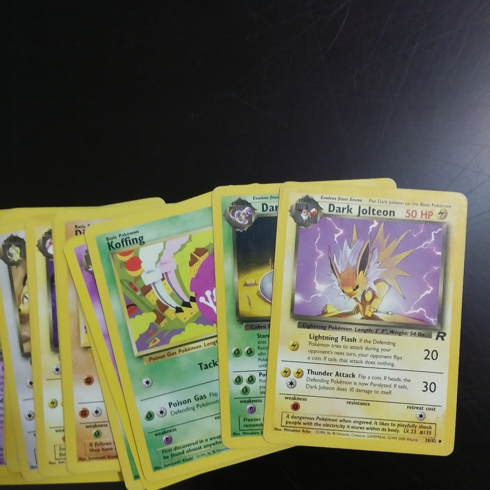 Pokemon cards Rocket 1995, 96, 98